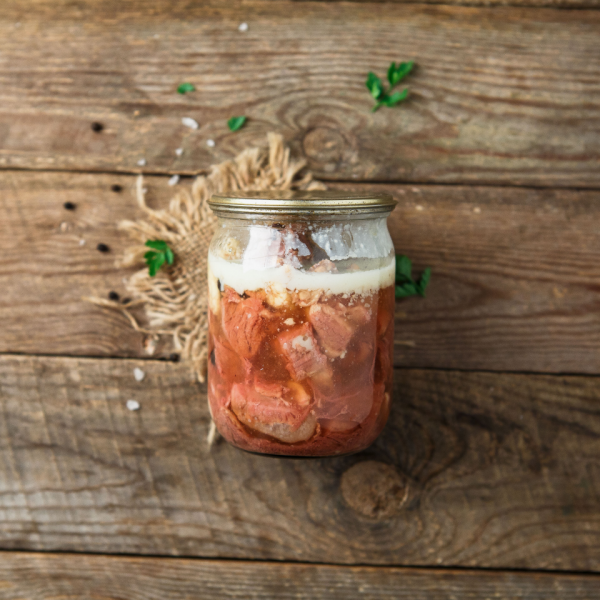 Тушенка из мраморной говядины