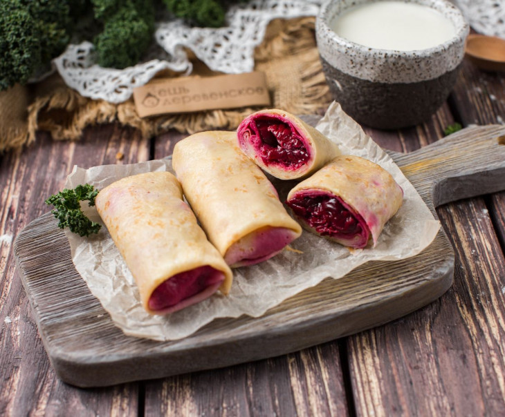 Блины с вишней рецепт с фото Блины с вишней рецепт с фото